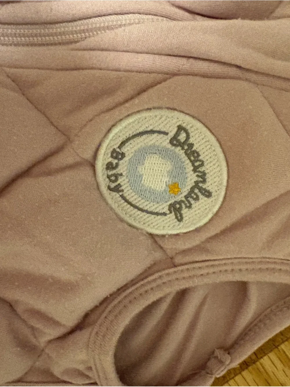 X2 Dreamer Baby Quilted Sleep Sack in Sage Green and mauve pink